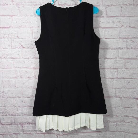 Commense Black Sleeveless Dress with Pleated Hem - XL NWT - Picture 6 of 9